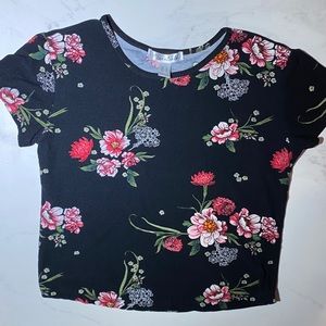 Floral Silk Crop-Top